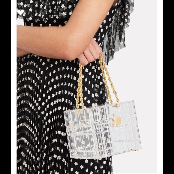 cult gaia Handbags - NWT Cult Gaia Phaedra Clear Acrylic Box Bag